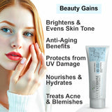 Glutathione Beauty Cream - Brighten & rejuvenate skin with Aloe Vera, Hyaluronic Acid & Shea Butter. Reduces dark spots & hyperpigmentation for a radiant glow - 50gm