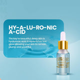 Multi Serum Hyaluronic Acid – Advanced Hydrating & Anti-Aging Facial Serum with Vitamin B3, Ethyl Ascorbic Acid, Rose Hydrosol – Minimizes Fine Lines, Balances Oil, Tightens Pores - 15ml